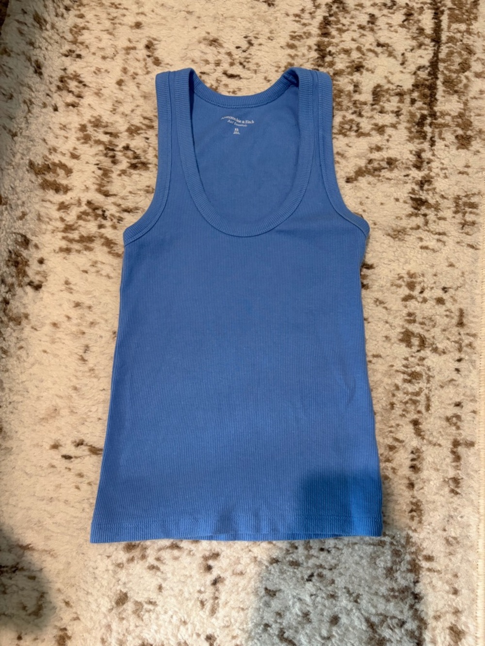 Abercrombie & Fitch Blue Ribbed Tank Top